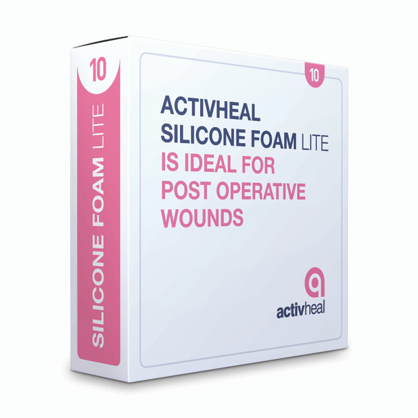 Activheal Silicon Adhesive Foam Lite Border 5 X 5cm 10pcs/Box