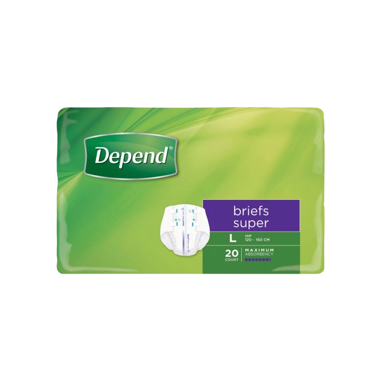 Depend Brief Super Large Waist 120 150cm Unisex 2770ml Purple