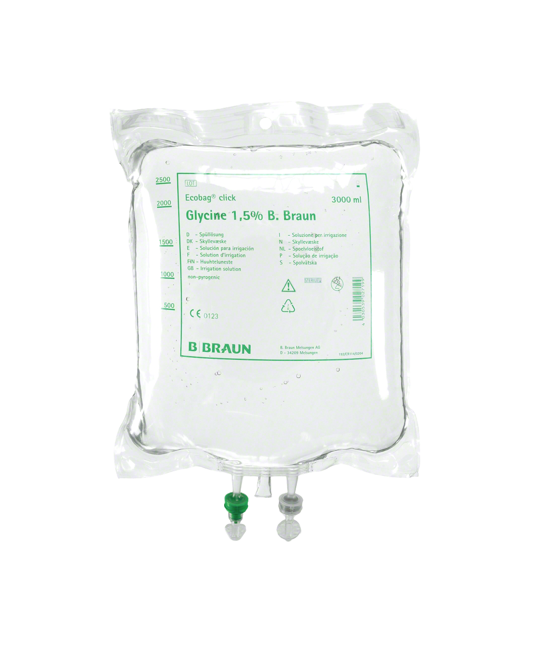 Ecobag Glycine 1.5%, For Irrigation 3000ml