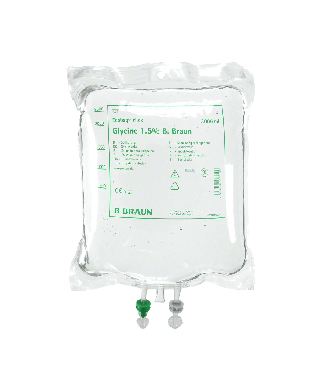 Ecobag Glycine 1.5%, For Irrigation 3000ml