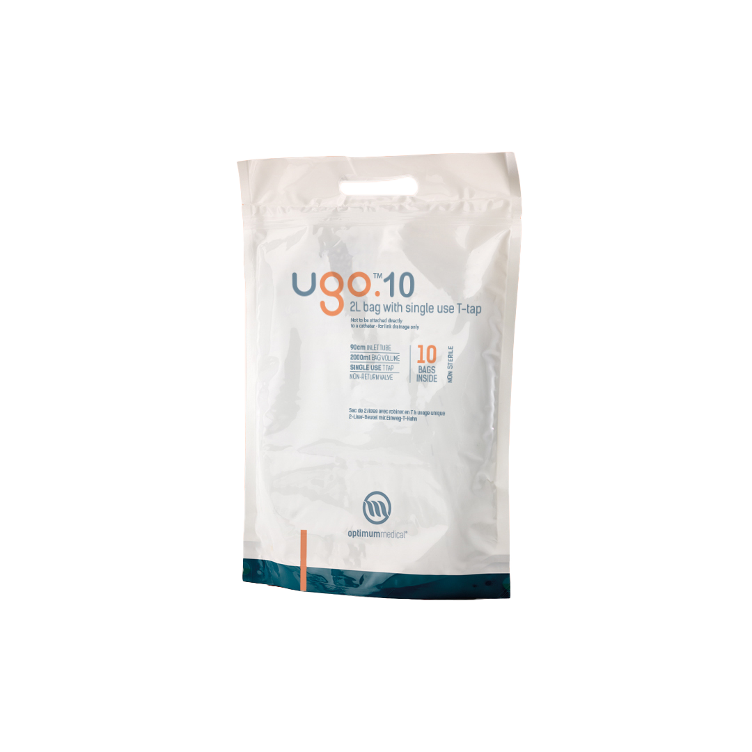 Ugo Drainage Bag 2000ml 90cm Tube Length 2L Box of