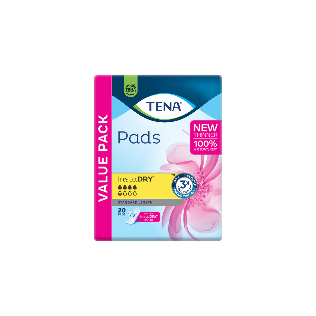 Tena Pads Instadry Standard Length 312x121mm 350ml 20 Item