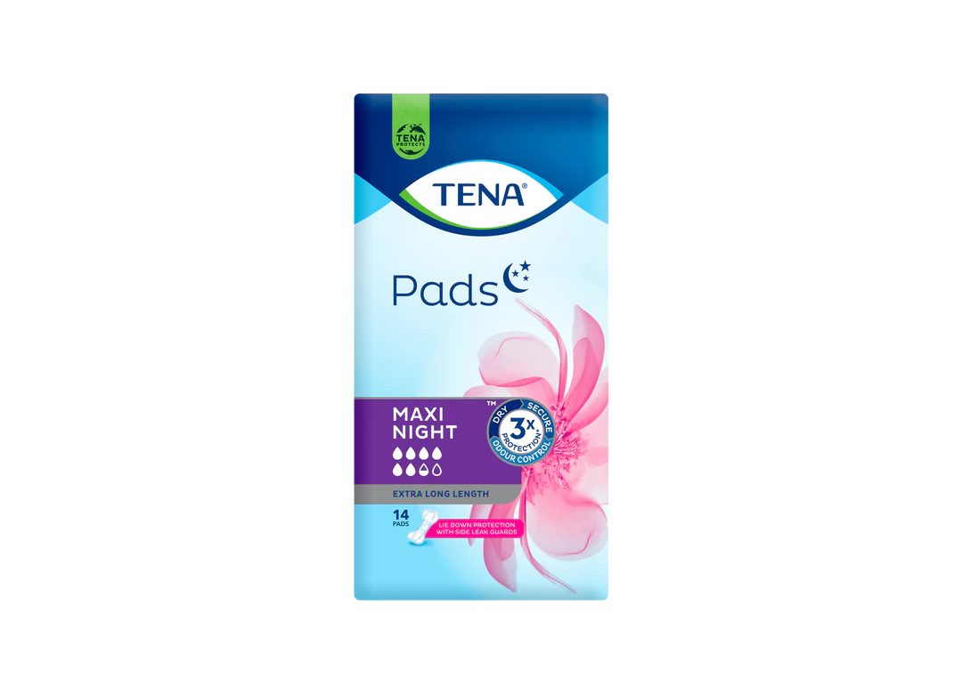 Tena Pads Maxi Night Unisex 440X192mm Unisex 670ml 14 Items