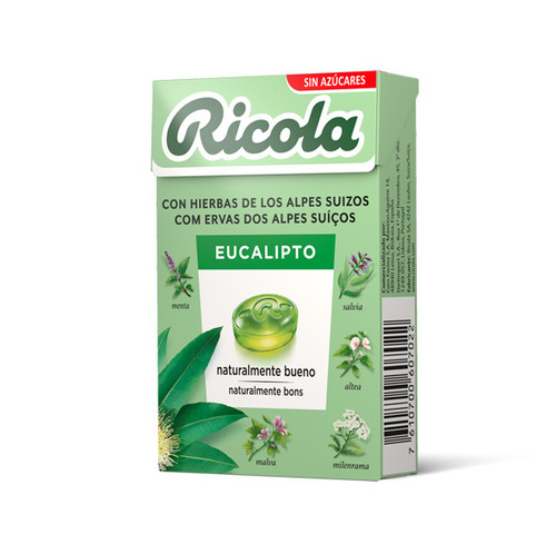 Ricola caramelos sin azúcar 50 g eucalipto