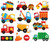 COLOUR CHANGING BATH STICKERS - MUCKY TRUCKS COLOUR CHANGING BATH STICKERS - MUCKY TRUCKS