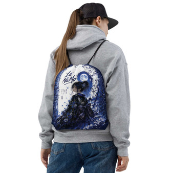 Le NaMo Moonlit Sapphire Dream Drawstring Bag
