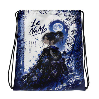 Le NaMo Moonlit Sapphire Dream Drawstring Bag