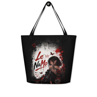 Le NaMo Crimson Rose Rebellion All-Over Print Large Tote Bag