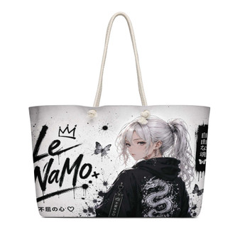 Le NaMo Silver Dragon Resolve Oversized Weekender Bag