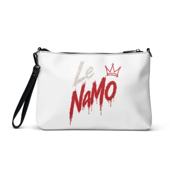 Le NaMo Crimson Rain Renegade Logo White Crossbody Bag