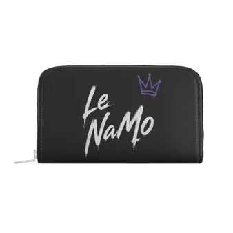 Le NaMo Violet Midnight Dynasty Logo Leather Wallet
