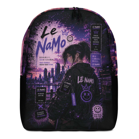 Le NaMo Violet Empire Rising Minimalist Backpack