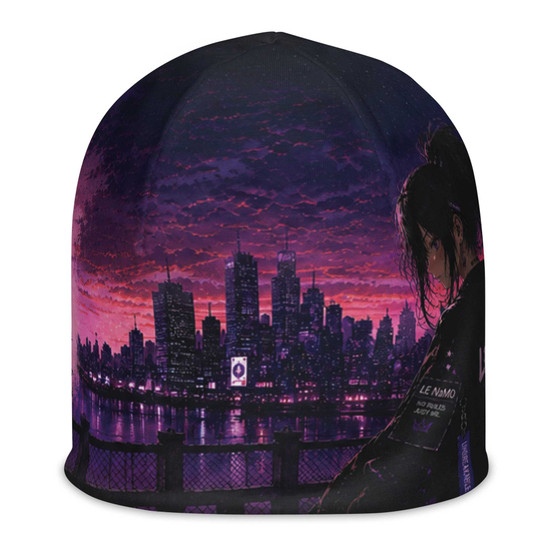 Le NaMo Violet Empire Rising All-Over Print Beanie