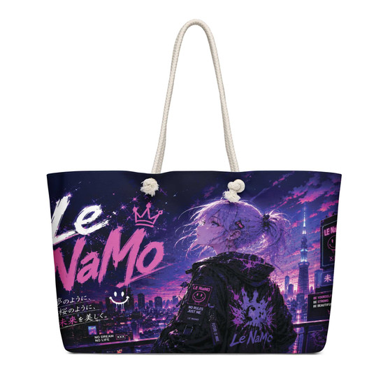 Le NaMo Future Glow Skyline Oversized Weekender Bag