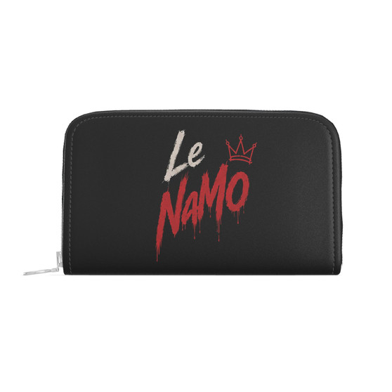 Le NaMo Crimson Rain Renegade Logo Leather Wallet