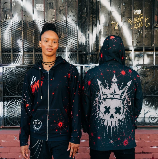 Le NaMo Crimson Rain Renegade Hoodie