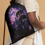 Le NaMo Violet Empire Rising Drawstring Bag