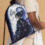 Le NaMo Moonlit Sapphire Dream Drawstring Bag