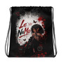 Le NaMo Crimson Rose Rebellion Drawstring Bag