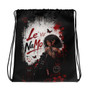 Le NaMo Crimson Rose Rebellion Drawstring Bag