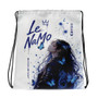 Le NaMo Blue Butterfly Serenity Drawstring Bag