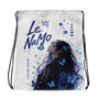 Le NaMo Blue Butterfly Serenity Drawstring Bag