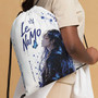 Le NaMo Blue Butterfly Serenity Drawstring Bag
