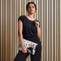 Le NaMo Silver Dragon Resolve Crossbody Bag