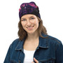 Le NaMo Violet Empire Rising All-Over Print Beanie