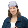 Le NaMo Blue Butterfly Serenity All-Over Print Beanie