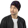 Le NaMo Violet Thunder Rebellion All-Over Print Beanie