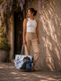 Le NaMo Blue Butterfly Courage Oversized Weekender Bag