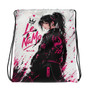 Le NaMo Pink Dragon Empress Drawstring Bag