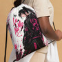 Le NaMo Pink Dragon Empress Drawstring Bag