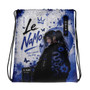 Le NaMo Blue Butterfly Courage Drawstring Bag