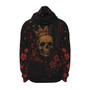 Crimson Lantern Dynasty All-Over Print Unisex Zipper Hoodie With Black Lining