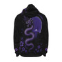 Violet Midnight Dynasty All-Over Print Unisex Zipper Hoodie With Black Lining