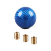 ALPHA SPEED, UNIVERSAL SHIFT KNOB, BALL STYLE, BLUE CARBON FIBER (M8, M10, M12)