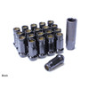 MUTEKI / SR48 / EXTENDED STEEL LUG NUTS (12 X 1.50 MM) BLACK COLOR (32906B)