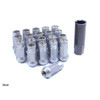 MUTEKI SR48 (12 X 1.50 MM) EXTENDED STEEL LUG NUTS / SATIN SILVER COLOR (32906SS)