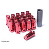 MUTEKI SR48 (12 X 1.25 MM) EXTENDED STEEL LUG NUTS / RED CANDY CHROME (32905R)