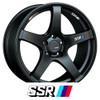 SSR WHEELS - GTV01 - FLAT BLACK COLOR (17 X 7.0) +50 ET (5 X 100 MM) 73 CB