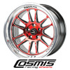 COSMIC RACING WHEELS - XT206R - RED MACHINED LIP (18 X 11.0) +8 ET (5 X 114.3 MM) 73.1 CB