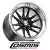 COSMIC RACING WHEELS - XT206R - BLACK MACHINED LIP (18 X 9.0) +33 ET (5 X 114.3 MM) 73.1 CB