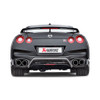 AKRAPOVIC / TITANIUM TURBO-BACK EXHAUST SYSTEM / NO CATS / WITH QUAD CARBON TIPS (S-NI/TI/1) *** NISSAN GTR (2008-2021) R35