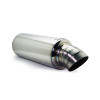 BLOX / UNIVERSAL STAINLESS STEEL MUFFLER / 2.50 INCH INLET / 3.50 INCH TURN DOWN TIP (BXEX-00107)