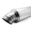BLOX / UNIVERSAL STAINLESS STEEL MUFFLER / 3.00 INCH INLET / 3.50 INCH TURN DOWN TIP (BXEX-00108)