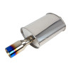DC SPORTS / UNIVERSAL STAINLESS STEEL MUFFLER / 2.50 INCH INLET / 4.00 INCH BLUE TIP (DCM4000)