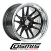 COSMIC RACING WHEELS - XT206R - BLACK MACHINED LIP (17 X 8.0) +30 ET (5 X 114.3 MM) 73.1 CB