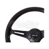 NRG / UNIVERSAL STEERING WHEEL / BLACK SPOKE / BLACK WOOD GRIP (ST-015BK-BK) *** 350 MM DIAMETER / 1.50 INCH DEEP DISH